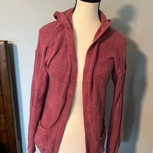 Girl’s Abercrombie Kids mauve hooded cardigan size 13/14